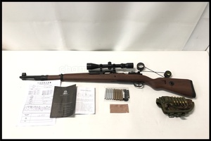 東京)DOUBLE BELL ダブルベル Kar98 カート式 フェイクウッド　エアーコッキングガン　スコープ付属