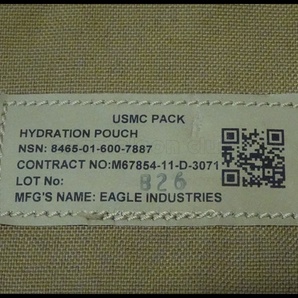 東京)EAGLE USMC PACK ハイドレーションポーチ CB 実物の画像8