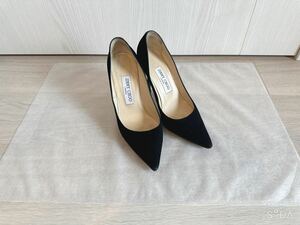 JIMMY CHOO ジミーチュウ 大人気プレーンパンプス 35 ブラック イタリア製 22cm〜22.5cm