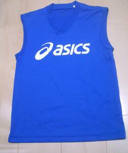 即決★美品★ASICS(アシックス）☆ジュニアノースリーブTシャツ★色はブルー★サイズ140（身長65-72）☆