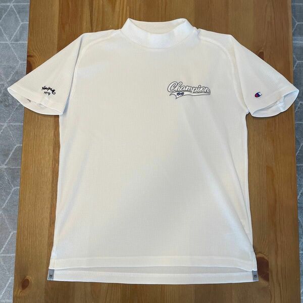 チャンピオン CHAMPION メンズ ゴルフ ウェア 半袖トップス Tシャツ モックネックシャツ ホワイト C3-XG308