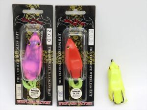 バレーヒル ウィップラッシュファクトリー フロッグ 雷魚 ZOD FOD XO SR 3個セット!! A3462