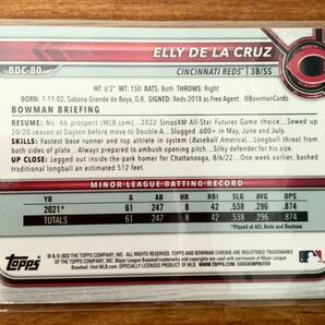 Elly De la Cruz Topps Bowman Draft Baseball 2022 Chrome Base エリーデラクルーズ レッズ Reds MLB 大活躍中の画像2