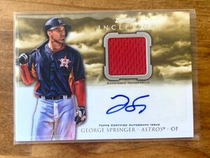 George Springer Topps Bowman Inception Baseball 2013 Autograph Relic 直筆サイン ジョージスプリンガー アストロズ Astros RC Rookie