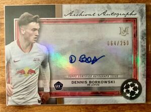 RC Dennis Borkowski Topps Museum Collection UEFA Soccer 2020-21 Rookie Auto 直筆サイン デニスボルコフスキー ライプツィヒ Leipzig