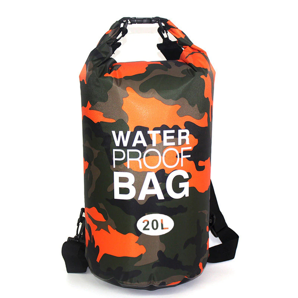 防水リュック 防水バックパック 大容量 プールバッグ 完全防水 男の子 女の子 大人 アウトドアバッグ 20L 海 オレンジ 068 R35