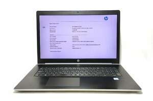 1円スタート！☆液晶綺麗！発色良好☆17.3インチ☆ 8世代 HP ProBook 470 G5(Corei7-8550U/メモリ12GB/ストレージ無し/17.3インチ)470G501