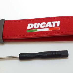 ☆★ Ducati キーホルダー ★ 赤スエード風ドゥカティ～♪ ★ 一個 ★ 【嬉しいね送料無料♪】 ★☆の画像4