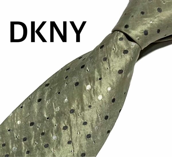 ネクタイ DKNY シルク 水玉 紳士 ブランドネクタイ 総柄