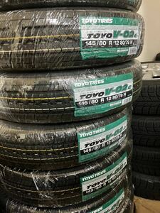 送料無料 24年製 日本製 トーヨー TOYO V-02e 145/80R12 80/78N 軽トラ 軽バン用 新品 4本セット