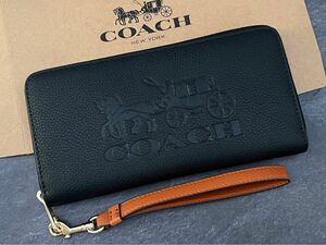 【新品】coach 財布 長財布 メンズ ブラック レッド コーチ