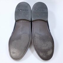 フローシャイム FLORSHEIM 型押しレザー タッセルローファー 革靴 ダークブラウン系 メンズ USサイズ： 9EEE/27cm f-3301_画像4