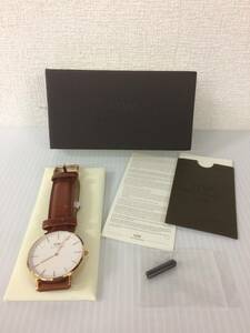 【中古 腕時計】：Daniel Wellington ダニエルウェリントン CLASSIC B36R8 アナログ ウォッチ レザー レディース 腕時計 (20240419)