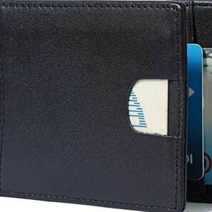 財布 二つ折り 薄型 マネークリップ メンズ 本革 シンプル 札入れ カード収納