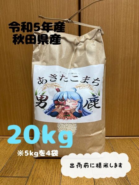 農家直送！令和5年産　秋田県産　あきたこまち　20キロ