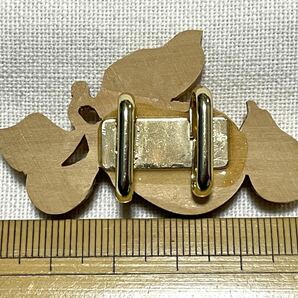 NO.1389 帯留め つげ 柘植 ナスビ 茄子 リメイク品 (帯留 帯飾り 和装小物)ハンドメイド品の画像4