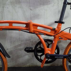 人気良品！ドッペルギャンガー212tangerine 20インチ アルミ シマノ7速 折り畳み自転車の画像6