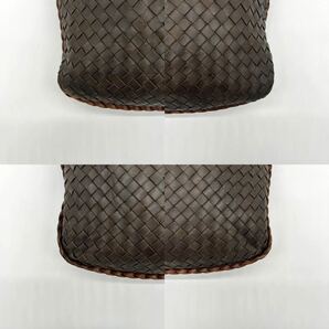 1円〜 BOTTEGA VENETA ボッテガヴェネタ ホーボー トートバッグ ショルダーバッグ イントレチャート レザー ダークブラウン イタリア製の画像5