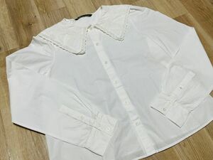 ZARA ビックカラーブラウス／Ｓ