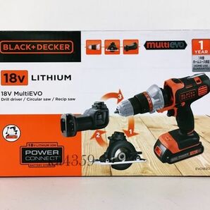 特価！BLACK+DECKER ブラックアンドデッカー 18V EVO183C1 電動マルチツール 充電池2個付き ドリル ドライバー 丸ノコ マルチのこぎり 工具の画像1