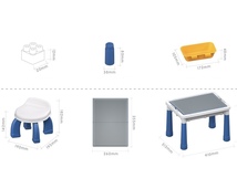 ☆椅子&ブロック付き☆ 子ども用　多機能テーブル　ブロック遊び　お絵描き　水遊び　勉強机などに　　_画像7
