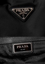 美品22万◆PRADA プラダ A4対応ビジネス可 男女可 サフィアーノレザーxナイロン 書類 ビジネス バッグ ブリーフケース 黒◆ ビジネスモデル_画像9