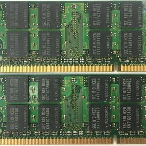 【2G×2枚セット】SAMSUNG PC2-5300S(DDR2-667) 計4G 2R×8 中古メモリー ノートPC用 DDR2 即決 動作保証【送料無料】の画像3