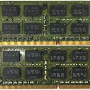 【4GB×2枚セット】SAMSUNG PC3-10600S(DDR3-1333) 計8GB 2R×8 中古メモリー ノート用 DDR3 即決 動作保証【送料無料】の画像3
