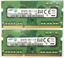 【4GB×2枚組】低電圧版 SAMSUNG PC3L-12800S(DDR3L-1600) 1R×8 計8GB 中古メモリー ノート用 DDR3 即決 動作保証【送料無料】_画像2