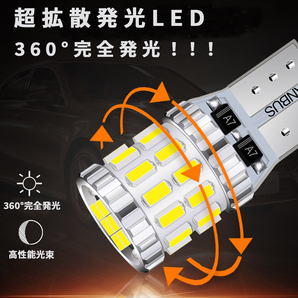 1円~ T10 T16 LEDバルブ 10個 30SMD 6500K スーパーホワイト 12V 24V CANBUS キャンセラー ポジション ナンバー ランプ 送料無料の画像4