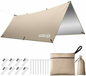 【残りわずか】 軽量 遮光 遮熱 UPF50+ 日除け タープ 紫外線カット キャンプ テント 3000ｍｍ耐水圧 防水タープ カ