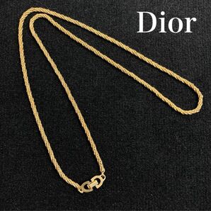 極美品 Dior 喜平ネックレス チェーン CD ゴールド ビンテージ レディース メンズ Christiandior 大特価