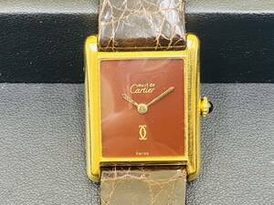 A1232 Cartier カルティエ マストタンク アメリカン 725 レディース腕時計 手巻き 現状品 リューズ巻き上げ不良