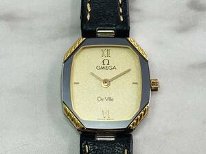 G4729 超美品 OMEGA オメガ DeVille デビル クォーツ 1450 レディース腕時計 箱付き テスター反応あり