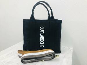 G3906 ギラロッシュ Guy Laroche キャンバス トートバッグ ショルダーバッグ ハンドバッグ 2way レディース