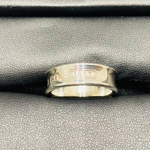 A1903 TIFFANY&Co. 銀製 ナロー リング 約18.5号 8.1g ティファニー 指輪 1837 SV925 刻印あり シルバーの画像2