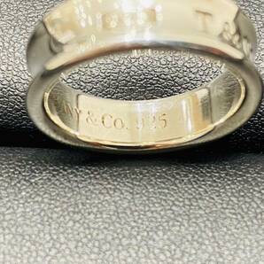 A1903 TIFFANY&Co. 銀製 ナロー リング 約18.5号 8.1g ティファニー 指輪 1837 SV925 刻印あり シルバーの画像4