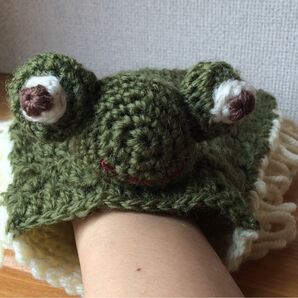 ハンディモップ　かえる　ハンドメイド