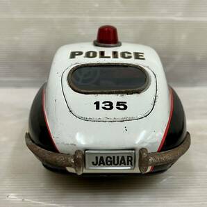 野村トーイ ジャガー Eタイプ パトカー ブリキ 自動車 T.N ブリキのおもちゃ JAGUAR E-TYPE 警察 の画像3