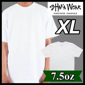 新品未使用 シャカウェア 7.5oz マックスヘビーウエイト 無地 半袖Tシャツ 白 XLサイズ SHAKAWEAR