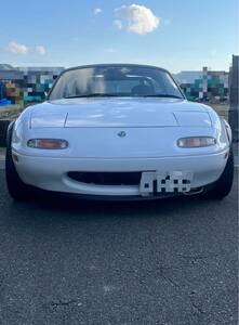 Mazda　Roadster　NA6CE ホワイト　Wideフェンダー　ハードトップ&ソフトトップincluded　timing belt交換済み　Authorised inspection1995５月まで 山口Prefecture！！