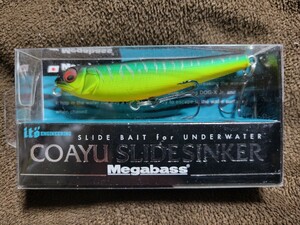 ★Megabass★COAYU SLIDE SINKER メガバス コアユ スライドシンカー MAT TIGER 美中古品 Length 71.0mm Weight 1/4oz ペンシルベイト