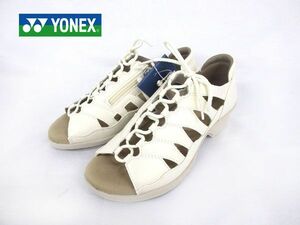  postage 300 jpy ( tax included )#we884# Yonex walking shoes sandals pearl white 22.5cm 15400 jpy corresponding [sin ok ]
