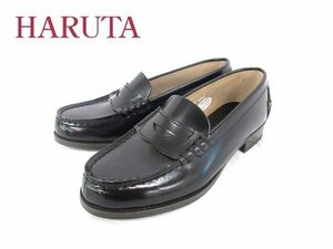  postage 300 jpy ( tax included )#jt081# lady's Hal ta coin Loafer black 22.5cm 8690 jpy corresponding [sin ok ]