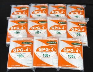 送料300円(税込)■bx798■生産日本社 チャック付きポリ袋 ユニパック GPG-4 100枚入 11点(1100枚)【シンオク】