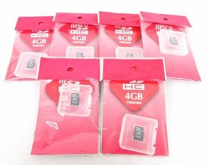 送料185円■yk628■▼東芝 micro SD HCメモリカード 4GB 6点【シンオク】【クリックポスト発送】