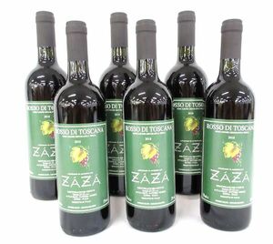 送料300円(税込)■dy077■赤ワイン ザザ ロッソ・ディ・トスカーナ 2018 750ml 12% イタリア産　6本【シンオク】