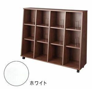 #ce229#(180) with casters .1cm pitch bookshelf (W120×H94.5cm) white [sin ok G]