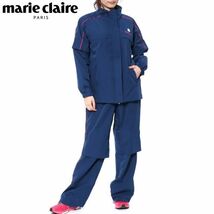 送料300円(税込)■ua006■レディース marie claire（マリ クレール）ゴルフ レイン上下セット レインウェア LL 15400円相当【シンオク】_画像1