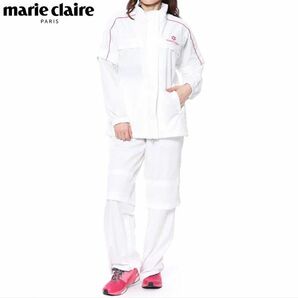 送料300円(税込)■ua003■レディース marie claire（マリ クレール）ゴルフ レイン上下セット レインウェア LL 15400円相当【シンオク】の画像1